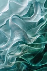 Obraz premium Serene Waves of Tranquility - Abstract Oceanic Patterns in Soft Blue and Green Hues for Relaxation and Zen Moments