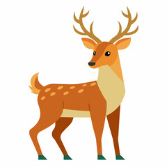 Deer silhouette vector, deer vector illustration, christmas vector art, deer silhouette, deer vector icon, eps
