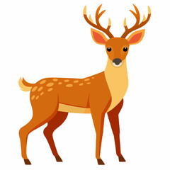 Obraz premium Deer silhouette vector, deer vector illustration, christmas vector art, deer silhouette, deer vector icon, eps