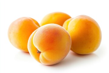 apricot isolated on white background, full depth of field , ai