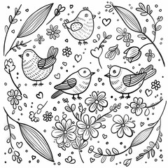 Obraz premium Adult colouring book page 