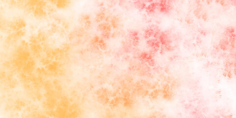 Abstract design watercolor picture painting illustration background. Colorful watercolor hand paint design banners. Fantasy light red, orange, shades watercolor background with cloud banner design. 