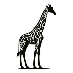 Naklejka premium giraffe silhouette vector