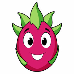 Dragon Fruit silhouette vector, Dragon vector illustration, strawberry vector art, Dragon silhouette, Fruit vector icon, eps