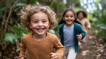 Enchanting Forest Adventures - Kids Exploring Mindfulness Through Play on a Whimsical Trail