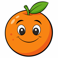 orange Fruit silhouette vector, orange vector illustration, Food vector art, orange silhouette, Fruit vector icon, eps, orange cartoon