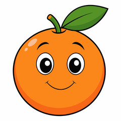 orange Fruit silhouette vector, orange vector illustration, Food vector art, orange silhouette, Fruit vector icon, eps, orange cartoon