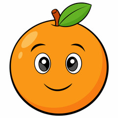 orange Fruit silhouette vector, orange vector illustration, Food vector art, orange silhouette, Fruit vector icon, eps, orange cartoon