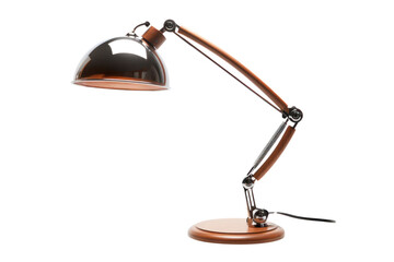 Fototapeta premium desk lamp that is both stylish and functional, perfect for any workspace, isolated on a white background