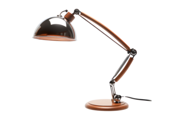 desk lamp that is both stylish and functional, perfect for any workspace, isolated on a white background
