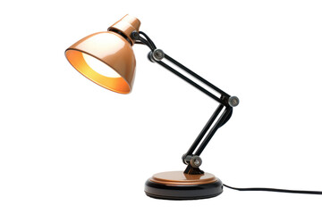 desk lamp that is both stylish and functional, perfect for any workspace, isolated on a white background
