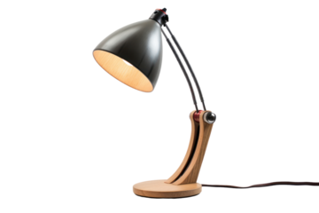 desk lamp that is both stylish and functional, perfect for any workspace, isolated on a white background