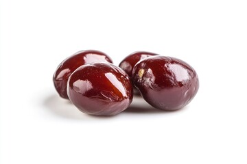 Obraz premium Dates isolated on white background, full depth of field, ai