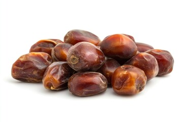 Obraz premium Dates isolated on white background, full depth of field, ai