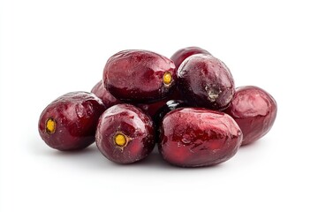 Obraz premium Dates isolated on white background, full depth of field, ai