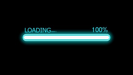 Abstract loading icon illustration . Loading bar and percentage Futuristic progress loading bar 100 percent.