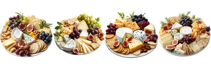 Gourmet Cheese Platter isolated on transparent png background
