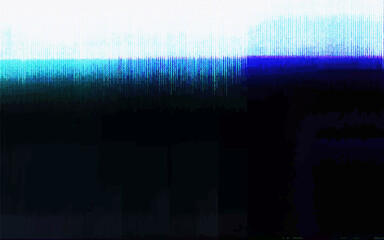 Glitch or static noise texture with white stripes and blue colored pixels. No signal 404 error. Abstract background Glitch Screen Effect Background. Overlay Digital Pixel Dots Noise Glitch Error.