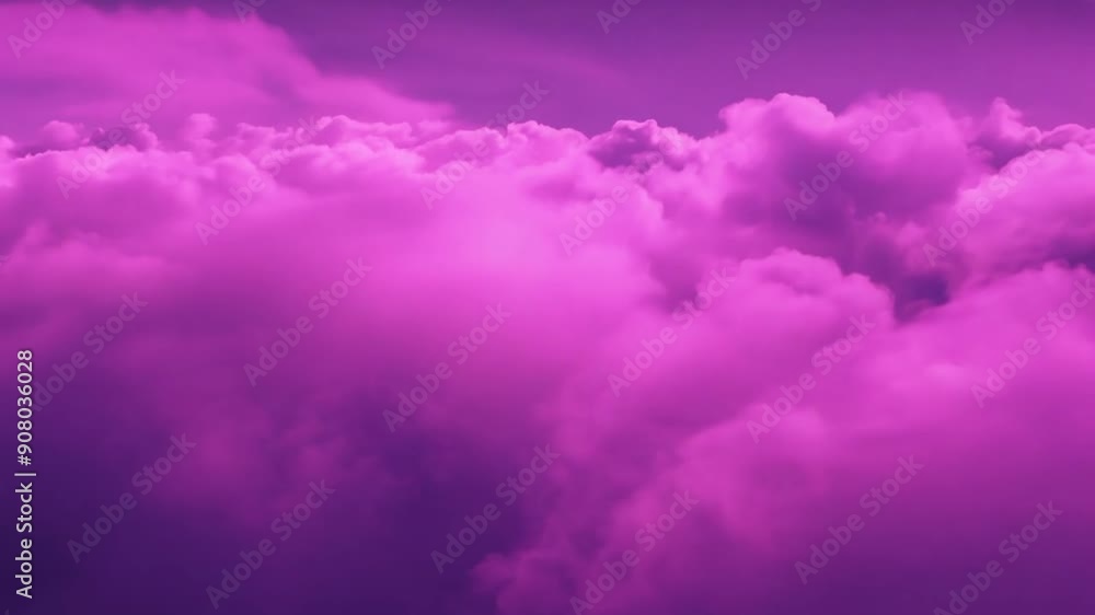 Aufkleber ethereal deep magenta cloudscape at twilight generative ai
