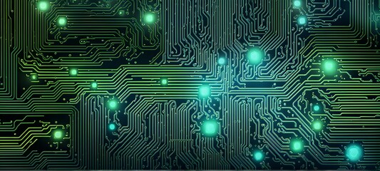 cyber technology mosaic wallpaper illustration