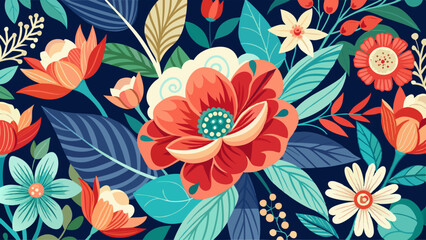 Floral Background vector artwork illustration