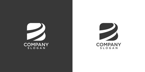 letter B abstract monogram logo vector design