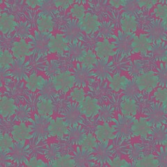 Obraz premium Discover a seamless pattern featuring meta flowers and cosmic buds, blending vibrant colors and whimsical designs for a unique, artistic touch in any project.