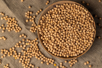 uncooked healthy grains of chickpeas porridge