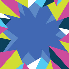 full color abstract flat background and geometric shape