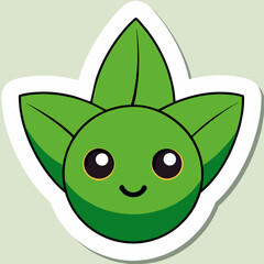 Obraz premium green apple with a smile