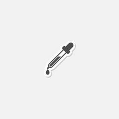 Fototapeta premium Dropper icon sticker isolated on gray background