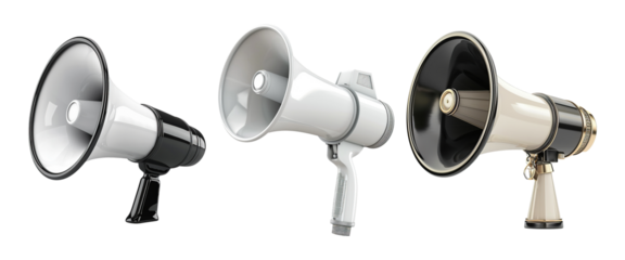 Mega Phones Set on Transparent Background