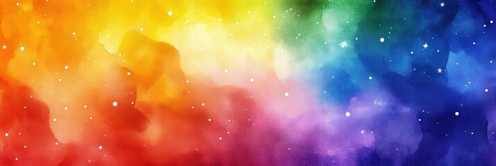 Rainbow Watercolor Galaxy