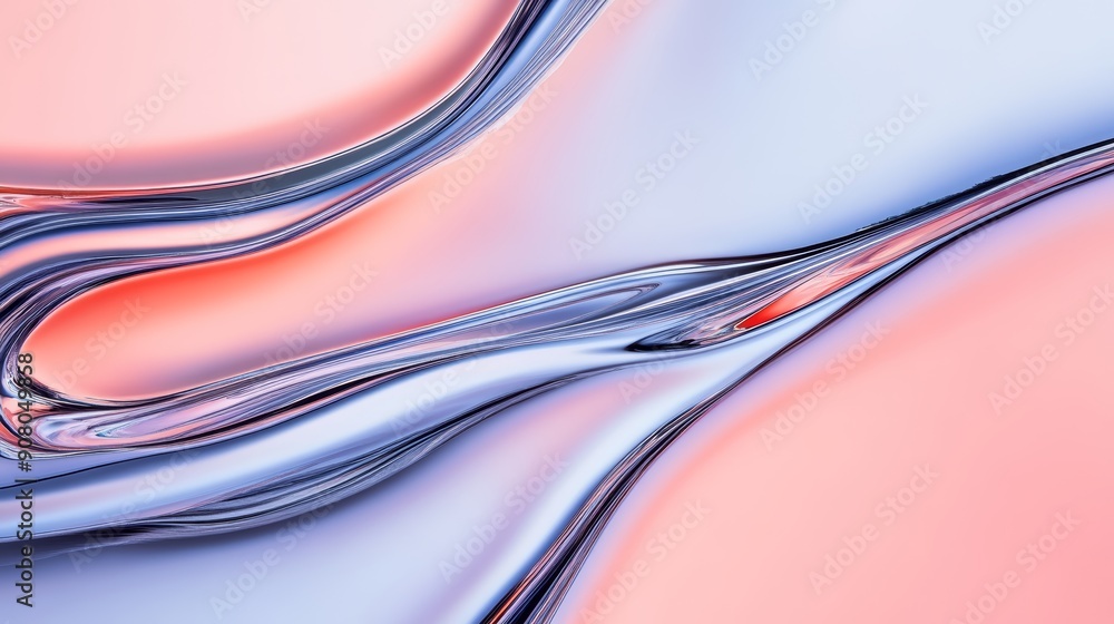 Poster dynamic fusion of liquid metal and oil paint on a minimalistic canvas, creating a colorful and joyfu