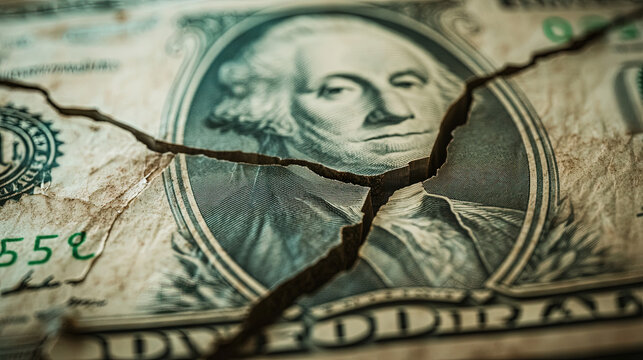 Illustration of badly damaged dollar bill
