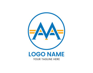 AA Logo Design Vector typography and Creative AA Letter Logo Concept