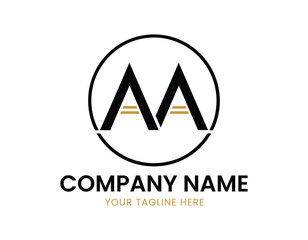 AA Logo Design Vector typography and Creative AA Letter Logo Concept