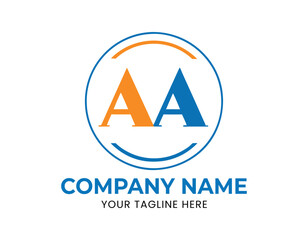 AA Logo Design Vector typography and Creative AA Letter Logo Concept