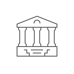 Ancient building line outline icon