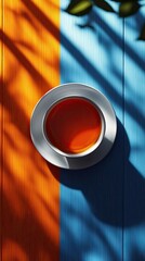 Vibrant Tea on Colorful Background with Shadows
