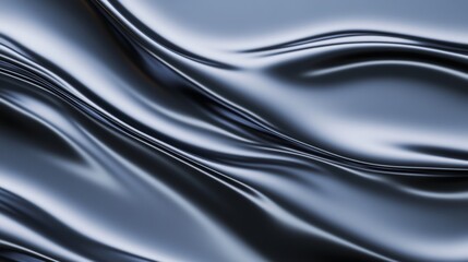 Fototapeta premium Metallic oil paint waves, abstract cool tones, flat design illustration, high-resolution photo, realistic photo