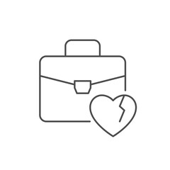 Divorce legal case line icon