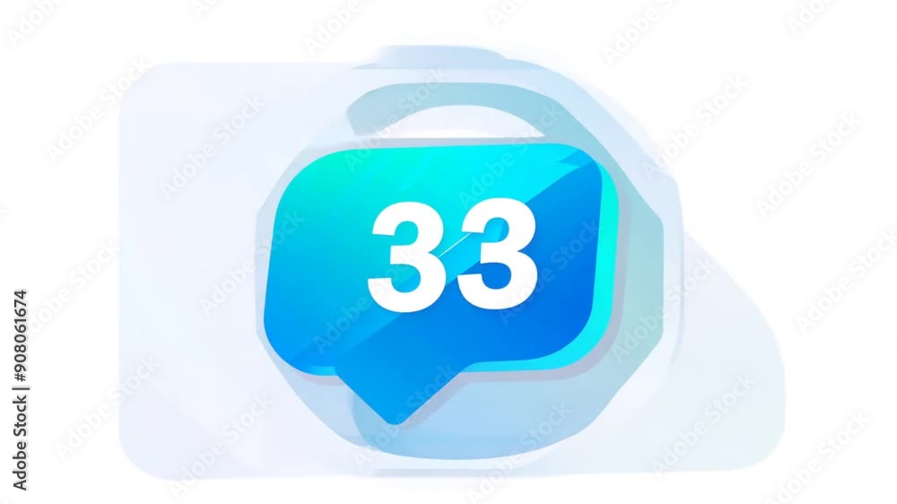 Poster Chat Icon With Counting Numbers for Shopping Alerts Generative AI