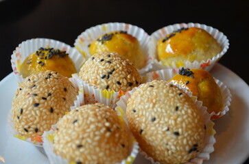 Delicious Plate of Traditional Onde Cakes