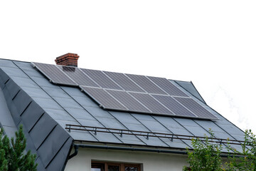 solar panels on roof
