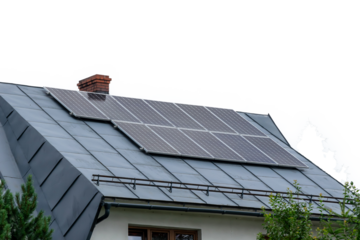 solar panels on roof