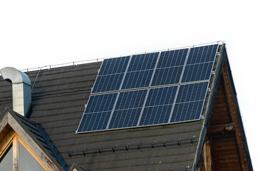 solar panels on roof