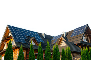 solar panels on roof