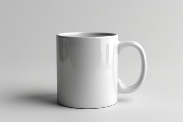 Fototapeta premium Minimalist coffee mug, white background, everyday item