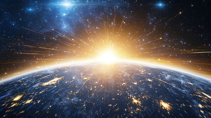 Obraz premium Data Unveiled: Exploring the Event Horizon. Generative AI